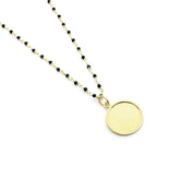 VICTORIA - Personalized necklace with 19mm gold medal
